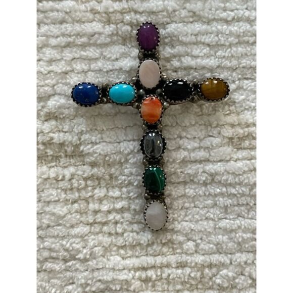 Vintage Native American Navajo Sterling Silver Cross. - Picture 1 of 5